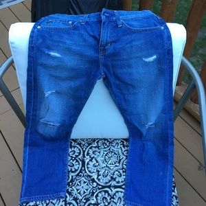 AG CROPPED BOYFRIEND JEANS