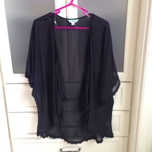 Black Sheer Kimono