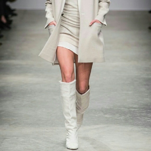 Isabel Marant Suede Calf Hair Knee High Boots