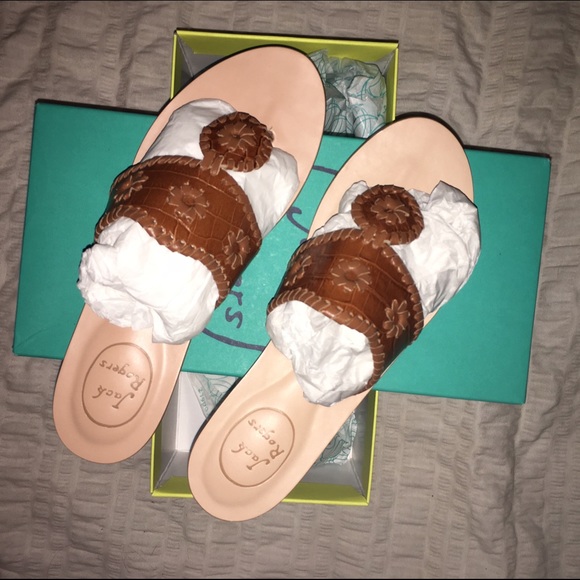 Jack Rogers Cara Croco new in box sandals.