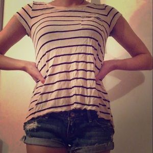 Cream & Black T Shirt H&M