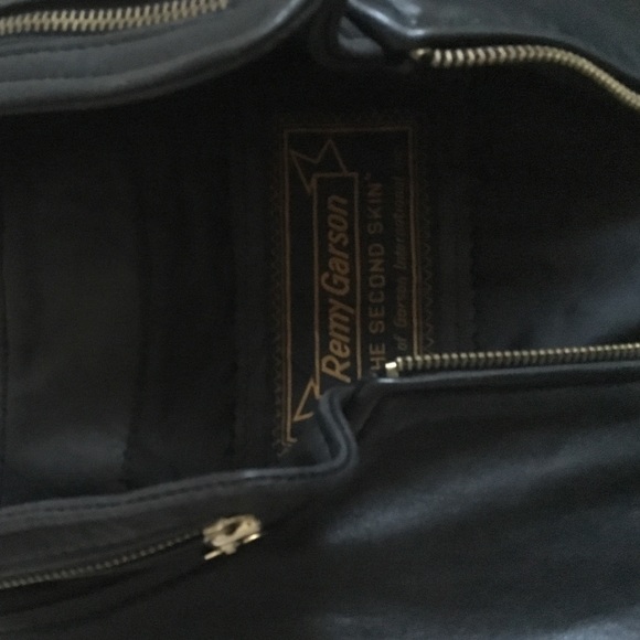 Black and Gold Detail Leather Vest - Picture 2 of 3