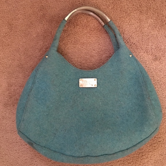 Kate spade felted blue shoulder bag