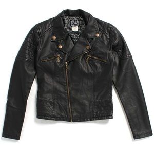 Black leather jacket