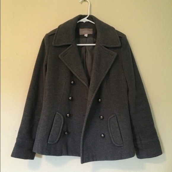 Croft & Barrow Gray Wool Peacoat