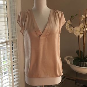 H&M beige v-neck blouse