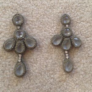 Anthropologie 6" crystal earrings