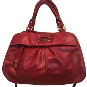 Red leather purse