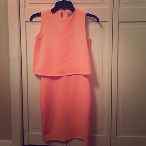 Bright Pink Layered Dress
