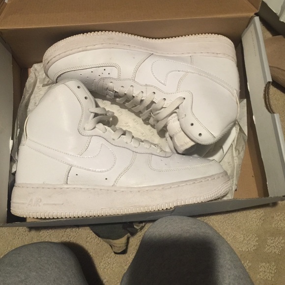 Classic all white Air Force Ones
