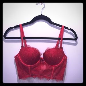 34B Very Sexy red lace balconet bra