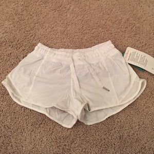 White lululemon shorts. Size 4