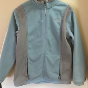 Girls Light Blue North Face Fleece Jacket