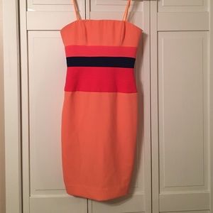 Multi-Colored BCBG Maxazria Strapless Dress