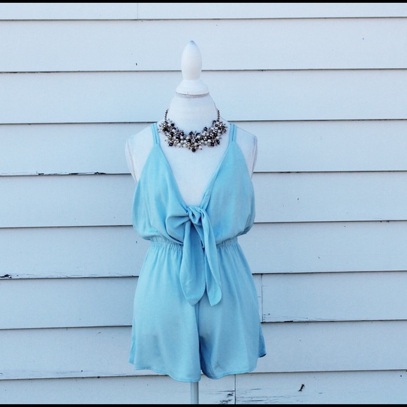 Baby blue playsuit