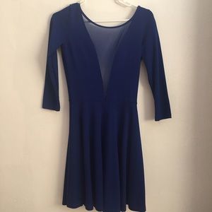 Blue AA mesh insert dress
