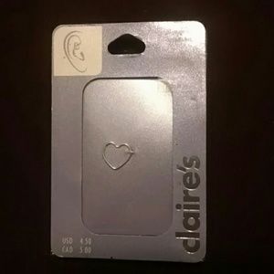 Heart shaped cartilage earring.