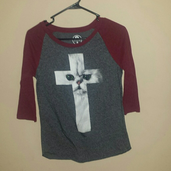 Ladies Cat Cross Shirt