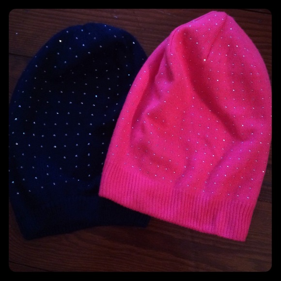 Pink and blue beanie