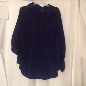 Navy blue half button down shirt