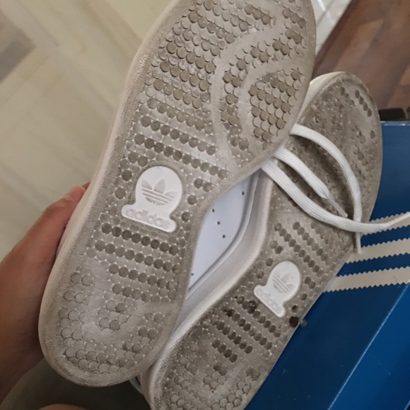 Adidas Stan Smith white/green size 4Y - Picture 4 of 4