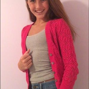 Pink cardigan