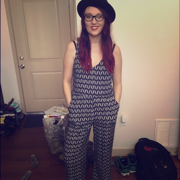 🎉SUMMER ENDINGS SALE: Black and white jumpsuit.