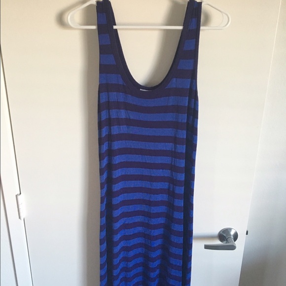 Blue striped Calvin Klein maxi dress - Picture 1 of 3