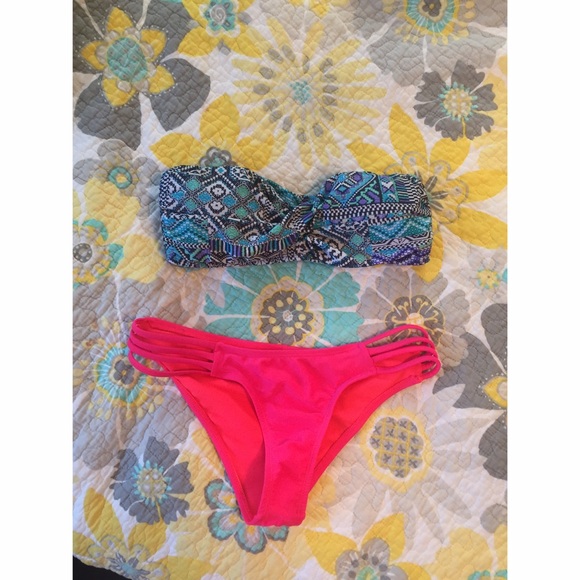Forever 21 Other - Strappy Hot Pink Bikini Bottoms