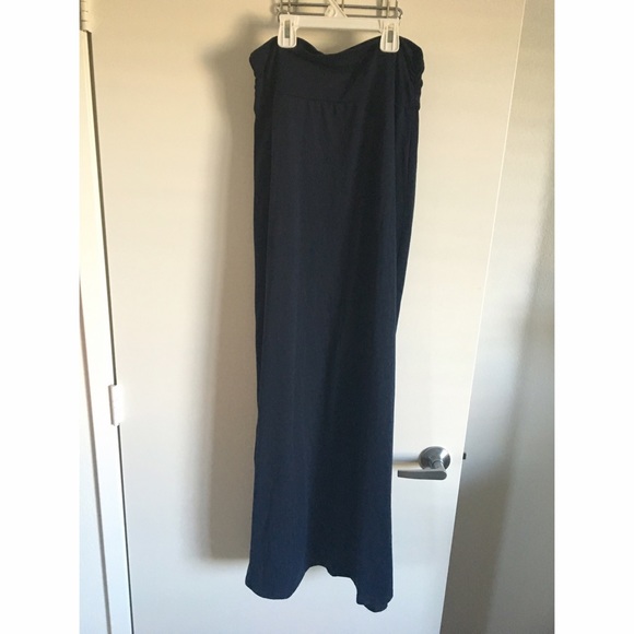 Dark navy blue maxi skirt
