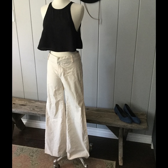 Pinstripe Wide Leg Trouser | Gap