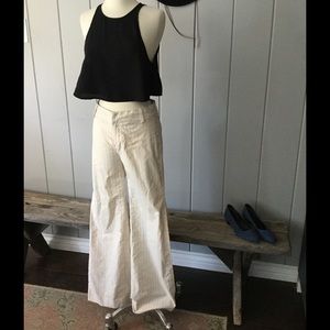 Pinstripe Wide Leg Trouser | Gap