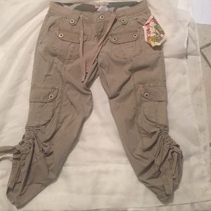 Khaki capris with tags