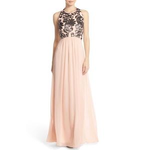Vince Camuto Sequin Chiffon Gown