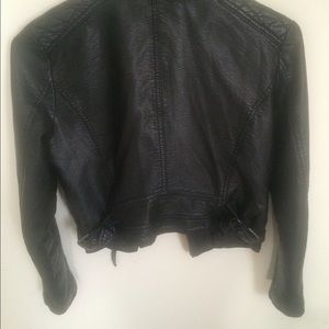 H&M black leather jacket