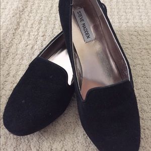 Steve Madden- black suede loafer