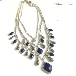 Layered Blue statement Necklace