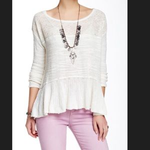 Free People Kristobel Ruffled Sweater
