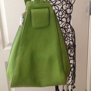 NEW!! HOBO brand Lime leather sling backpack