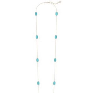 Kendra Scott long necklace in turquoise