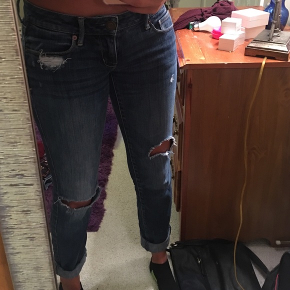 Distressed jeans