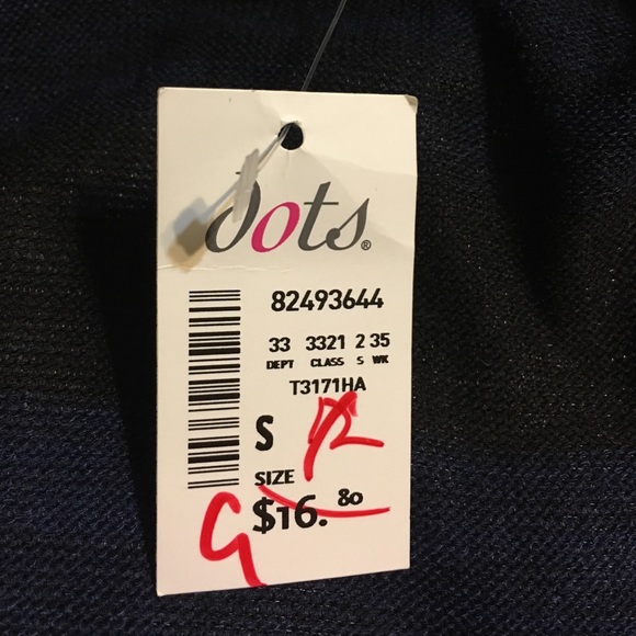 NEW Dots Deep Cowl Neck Sweater Black & Blue Small - Picture 4 of 4