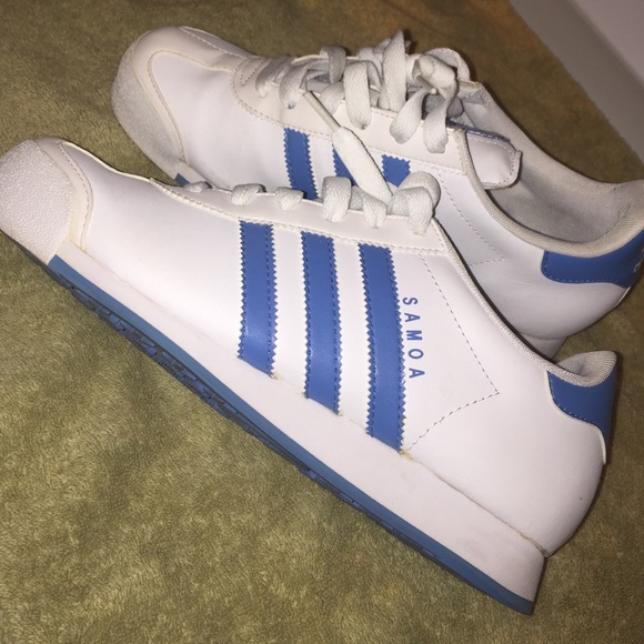 adidas samoa white blue