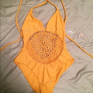 Frankie's Bikinis Poppy one piece in Mango