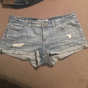 Pink vs jeans shorts