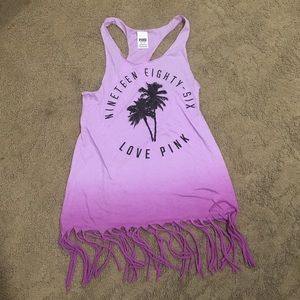 Victoria's Secret Pink fringe tank top