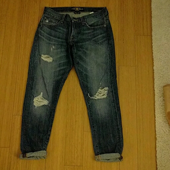 Lucky brand boyfriend ankle jeans