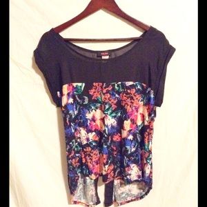 Floral Open Back Top
