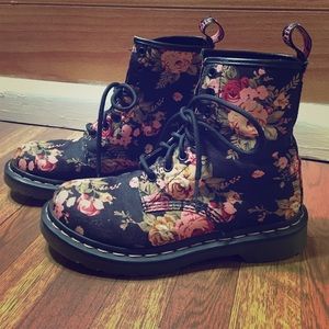 Beautiful floral Dr. Marten's combat boots