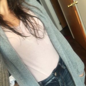 Long Grey hooded cardigan from L.A. Hearts